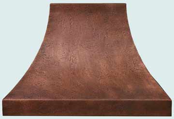 Custom Copper Range Hoods Double Sweep 3197