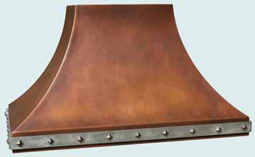 Custom Copper Range Hoods Double Sweep 3198