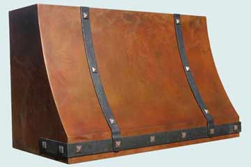 Custom Copper Range Hoods Sweep Front 3204