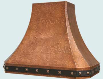 Custom Copper Range Hoods French Sweep 3219