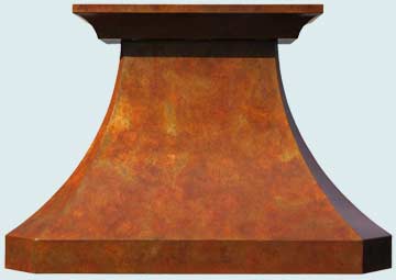 Handcrafted-Copper-Hoods-Medium Renoir Patina W/ Crown