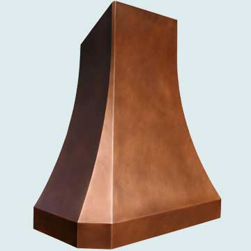 Custom Copper Range Hoods Tall French Sweep 3808