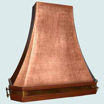 Custom Copper Range Hoods Tall French Sweep 3811