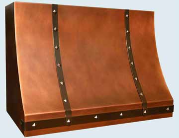 Custom Copper Range Hoods Sweep Front 3813