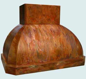 Custom Copper Range Hoods French Roll 3815