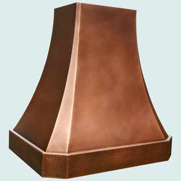 Custom Copper Range Hoods French Sweep 3816