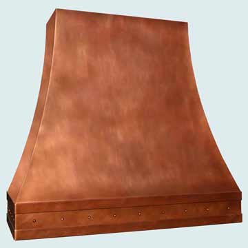 Custom Copper Range Hoods Double Sweep 3826