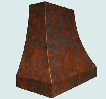 Handcrafted-Copper-Hoods-Dark Renoir Old World Patina On Classic Sweep