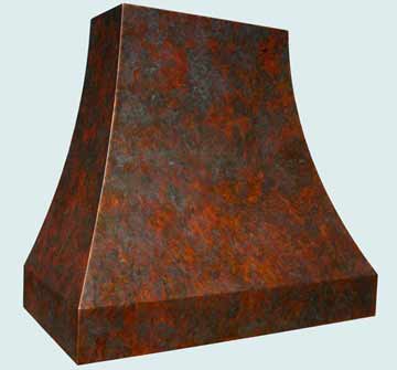 Custom Copper Range Hoods Double Sweep 3830