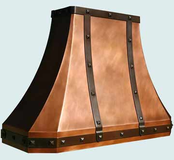 Custom Copper Range Hoods French Sweep 3847