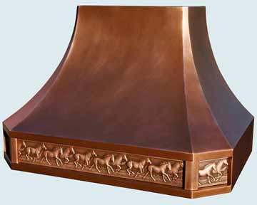 Custom Copper Range Hoods French Sweep 3849