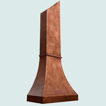 Custom Copper Range Hoods Double Sweep 3865