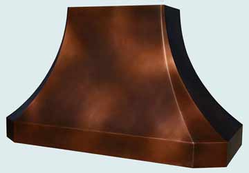 Custom Copper Range Hoods French Sweep 3875