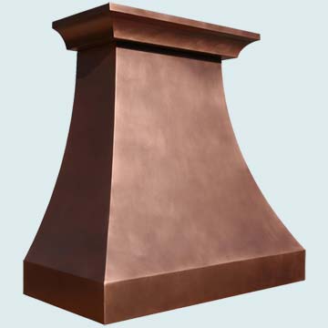 Custom Copper Range Hoods Double Sweep 3881