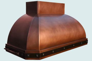 Custom Copper Range Hoods French Roll 3950