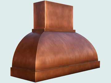 Custom Copper Range Hoods Double Roll 3953