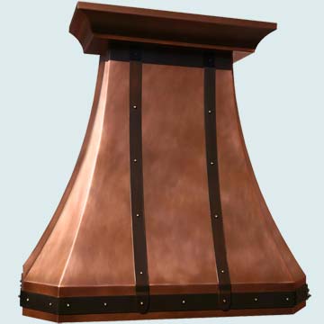 Custom Copper Range Hoods Tall French Country 3958