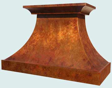 Custom Copper Range Hoods Double Sweep 3960