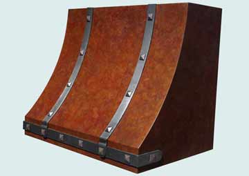 Custom Copper Range Hoods Sweep Front 4026