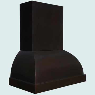 Custom Copper Range Hoods Double Roll 4024