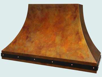 Custom Copper Range Hoods Double Sweep 4027