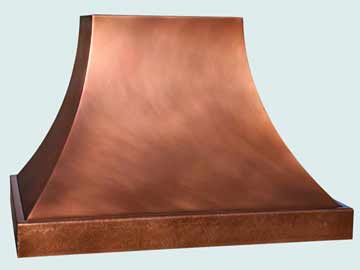 Custom Copper Range Hoods Double Sweep 4448