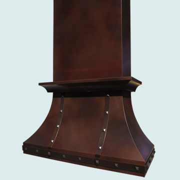 Custom Copper Range Hoods Double Sweep 4207