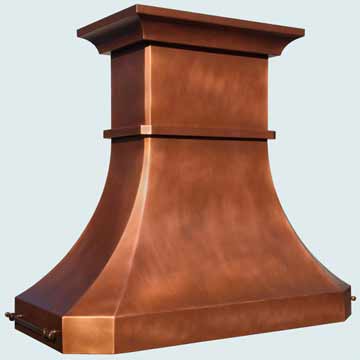 Custom Copper Range Hoods Tall French Country 4208