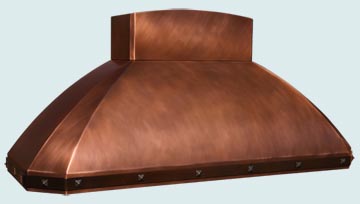 Custom Copper Range Hoods French Roll 4209