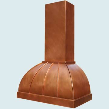 Custom Copper Range Hoods Double Roll 4236