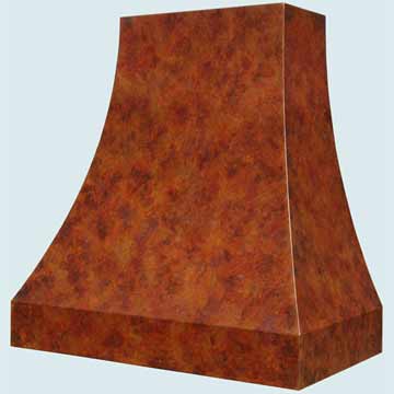 Custom Copper Range Hoods Double Sweep 4272