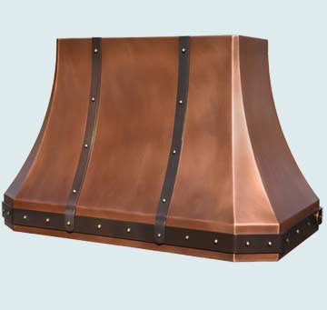 Custom Copper Range Hoods French Sweep 4273