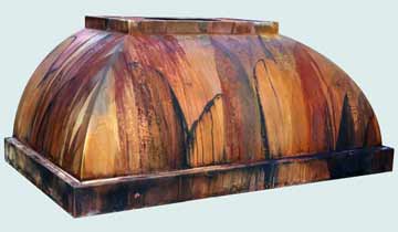 Custom Copper Range Hoods Double Roll 4279