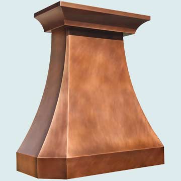 Custom Copper Range Hoods Tall French Country 4280