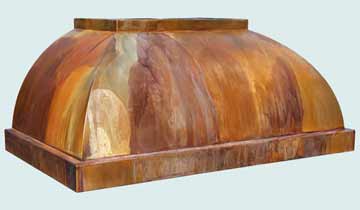 Custom Copper Range Hoods Double Roll 4299