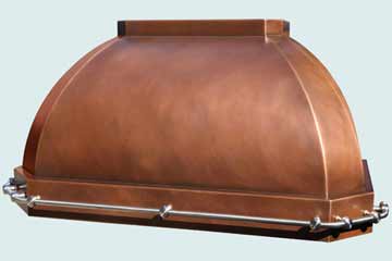 Custom Copper Range Hoods French Roll 4300