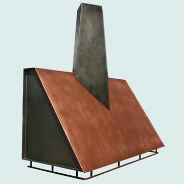 Custom Copper Range Hoods Slope Front 4316