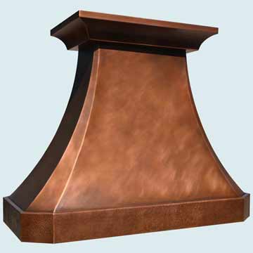 Custom Copper Range Hoods Tall French Country 4319