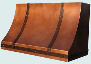 Custom Copper Range Hoods Sweep Front 4335