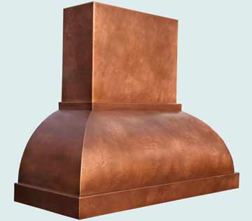 Custom Copper Range Hoods Double Roll 4344