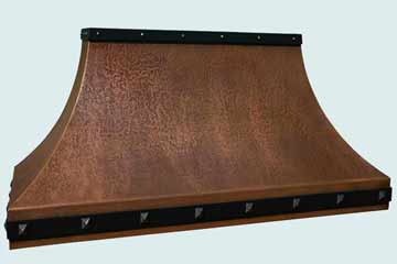 Custom Copper Range Hoods Double Sweep 4339