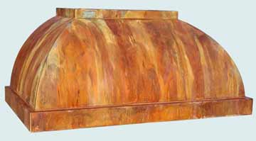 Custom Copper Range Hoods Double Roll 4364