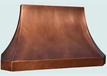 Custom Copper Range Hoods French Sweep 4376