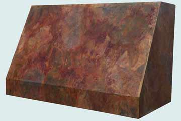 Custom Copper Range Hoods Slope Front 4383