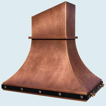 Custom Copper Range Hoods Double Sweep 4385