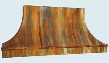 Custom Copper Range Hoods Double Sweep 4397