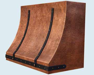 Custom Copper Range Hoods Sweep Front 4403