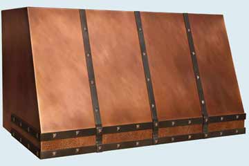 Custom Copper Range Hoods Slope Front 4426