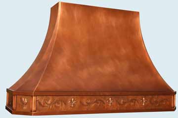 Custom Copper Range Hoods French Sweep 4432