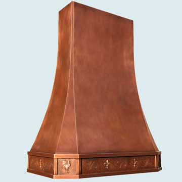 Custom Copper Range Hoods Tall French Sweep 4433